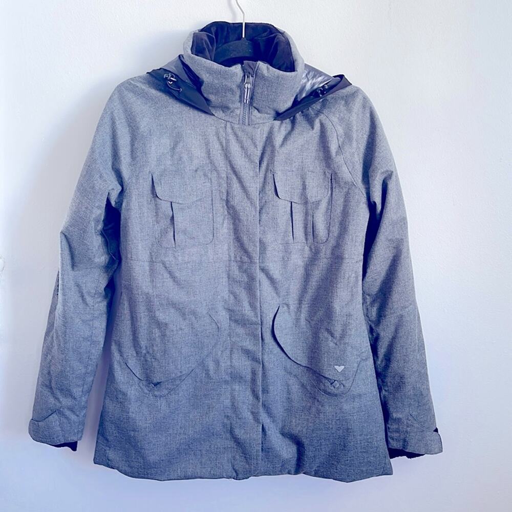 Obermeyer water resistant cold weather ski snowboard hooded jacket sz 8